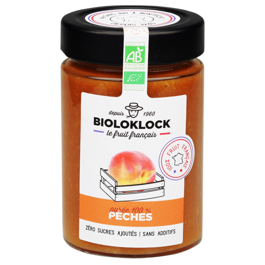 Purée de pêches - 100% pêches